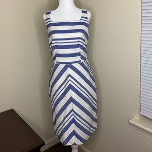 The Limited Blue and White Striped Dress